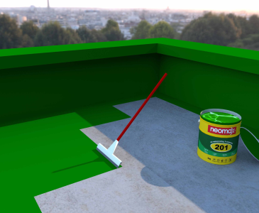 Quy trình thi công chống thấm sàn, mái bằng vật liệu gốc polyurethane neomax 201